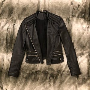 Zara Faux Leather Biker Jacket